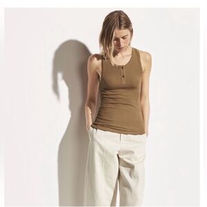 Vince Henley Rib Tank In Timber S